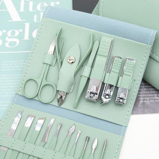 16-Piece Manicure & Pedicure Kit – Premium Nail Care Set
